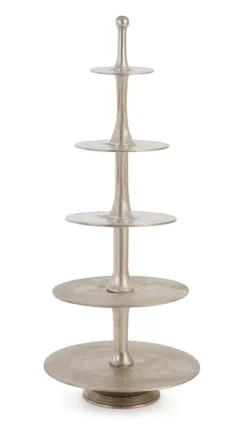 ALZATA 5P DECORATIVA MALLET ARGENTO H152