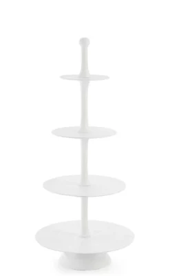 ALZATA 4P DECORATIVA MALLET BIANCO H123