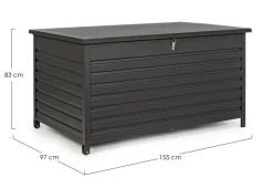 BAULE PORTA CUSCINI LARGE CON RUOTE ANTRACITE YK13 - ATLANTIC