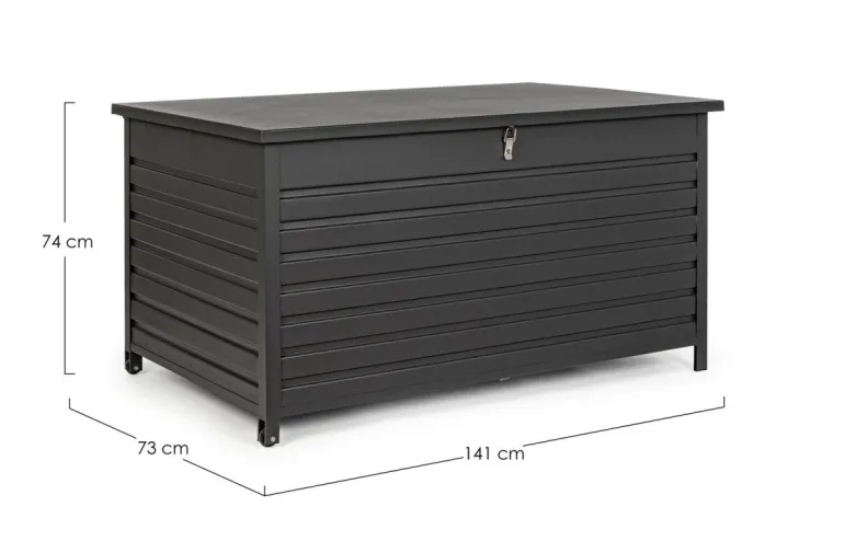 BAULE PORTA CUSCINI SMALL CON RUOTE ANTRACITE YK13 - ATLANTIC