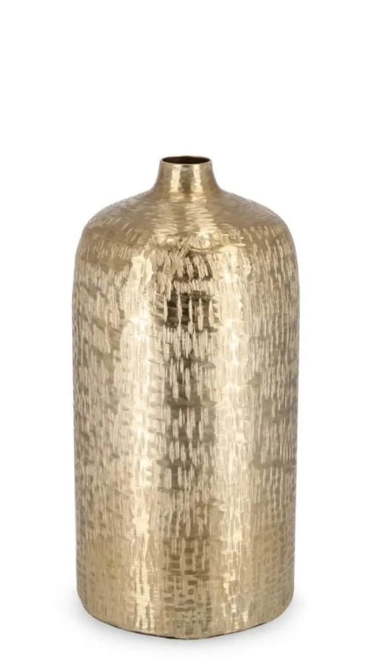 BOTTIGLIA DECORATIVA LATHE ORO H38