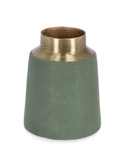 BOTTIGLIA DECORATIVA SAAD VERDE ORO H10