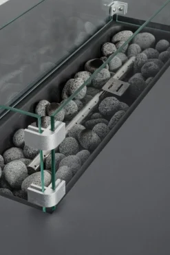 CAMINO A GAS WOLKE GRIGIO SCURO 110X65