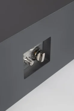 CAMINO A GAS WOLKE GRIGIO SCURO 110X65