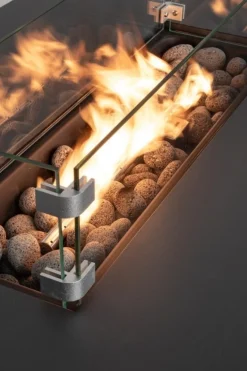 CAMINO A GAS WOLKE GRIGIO SCURO 110X65