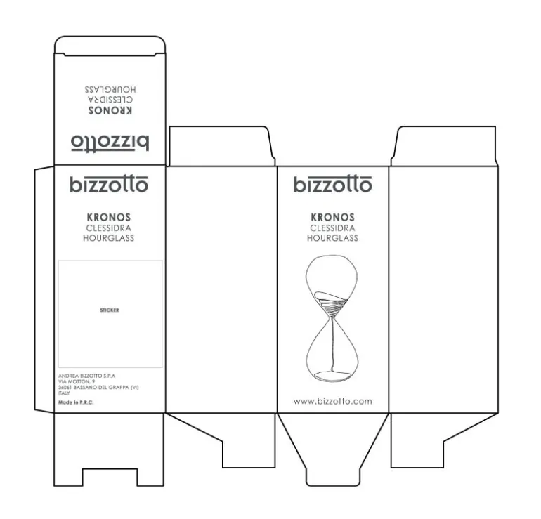CLESSIDRA KRONOS ARGENTO-BIANCO H19,2
