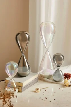 CLESSIDRA KRONOS ARGENTO-BIANCO H19,2