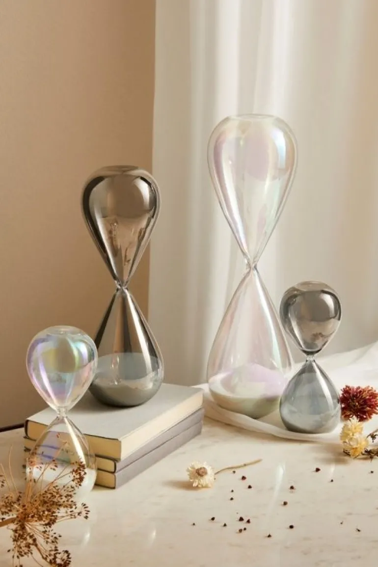 CLESSIDRA KRONOS ARGENTO-BIANCO H19,2