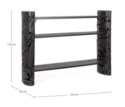 CONSOLLE ARWOOD NERO 156X36