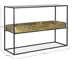 CONSOLLE CON CONTENITORE IN METALLO - MAVILA