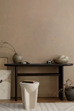 CONSOLLE EMPIRE OVALE NERO