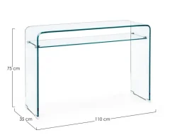 CONSOLLE IN VETRO 110X35 - IRIDE