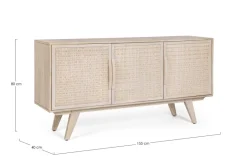 CREDENZA 3 ANTE IN LEGNO - SAHANA