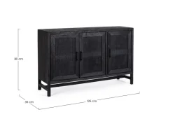 CREDENZA 3 ANTE IN LEGNO - WESTON
