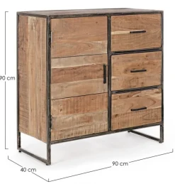 CREDENZA IN LEGNO 1 ANTA - ELMER