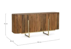 CREDENZA IN LEGNO 4 ANTE - VILAS