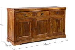 CREDENZA IN LEGNO 3 ANTE- CHATEAUX