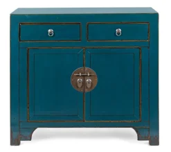 CREDENZA IN LEGNO BLU- JINAN