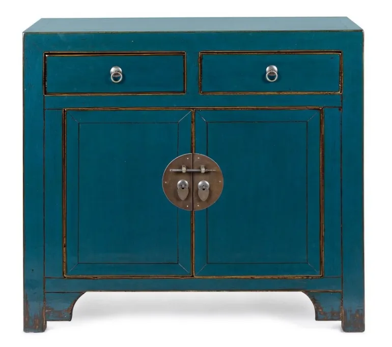 CREDENZA IN LEGNO BLU- JINAN