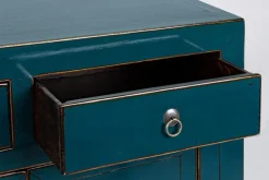 CREDENZA IN LEGNO BLU- JINAN