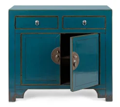 CREDENZA IN LEGNO BLU- JINAN