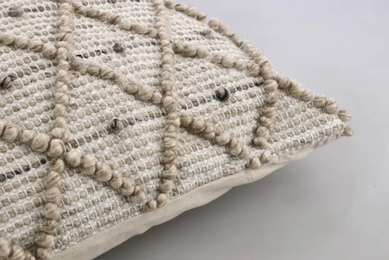 CUSCINO CHANDER BIANCO-NATURALE 80X80