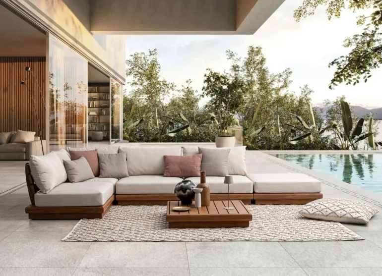 CUSCINO CHANDER BIANCO-NATURALE 80X80