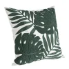 CUSCINO CON RICAMO FOGLIE 45X45
