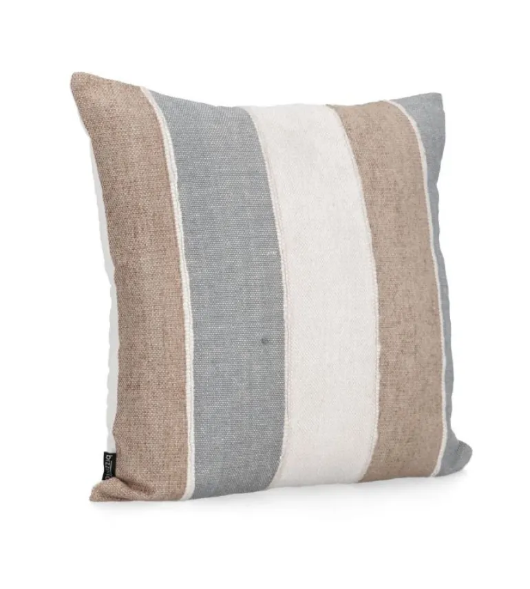 CUSCINO GANGA CREMA NATURALE BLU 50X50