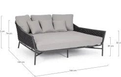 DAYBED C-C EVERLY ANTR QS22/GRAPHITE