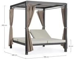 DAYBED IN ALLUMINIO ANTRACITE - DREAM