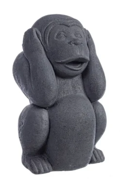 DECORAZIONE IN FIBRA DI ARGILLA - SCIMMIA NON SENTO