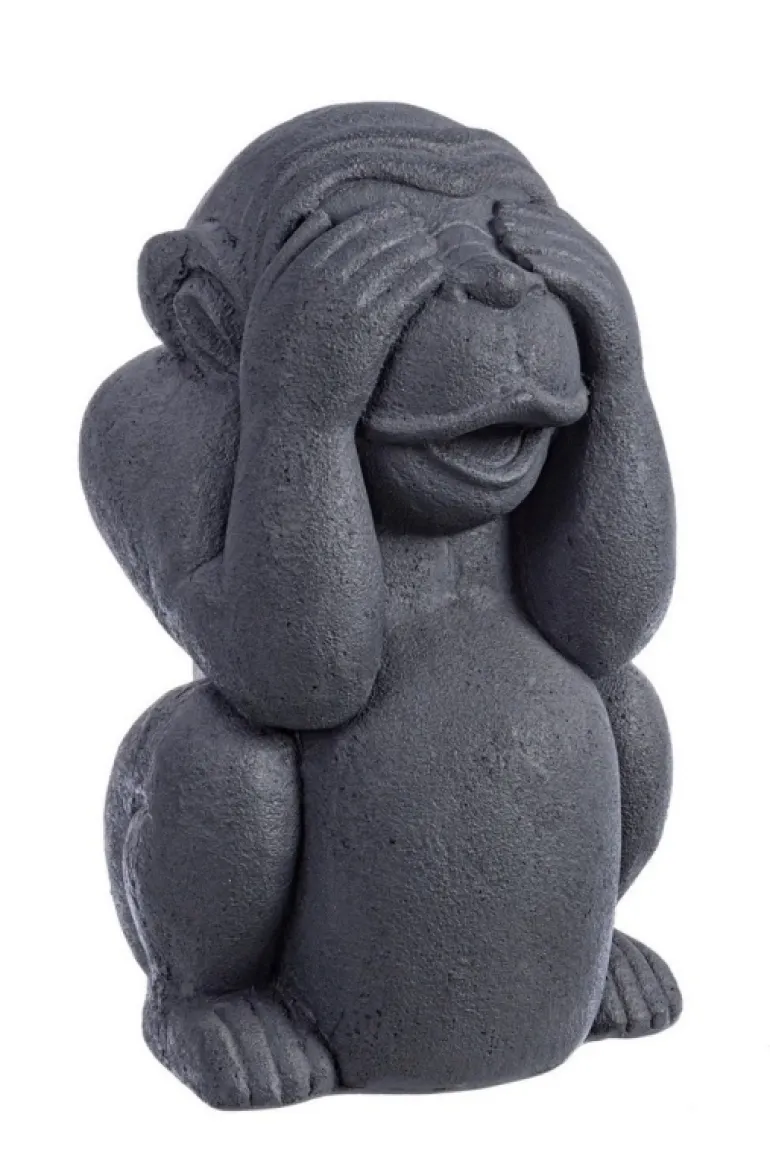 DECORAZIONE IN FIBRA DI ARGILLA - SCIMMIA NON VEDO