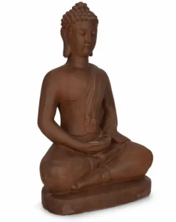 DECORAZIONE MEILI BUDDHA SEDUT RUSTY H75