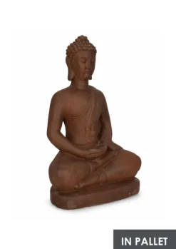 DECORAZIONE MEILI BUDDHA SEDUT RUSTY H75