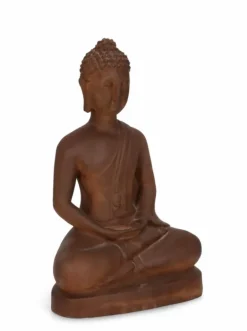 DECORAZIONE MEILI BUDDHA SEDUT RUSTY H49