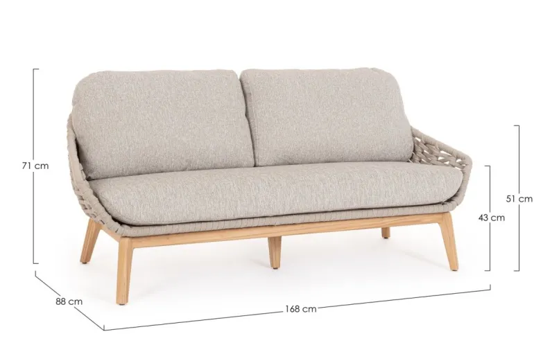 DIVANO 2/3 POSTI BEIGE - TAMIRES