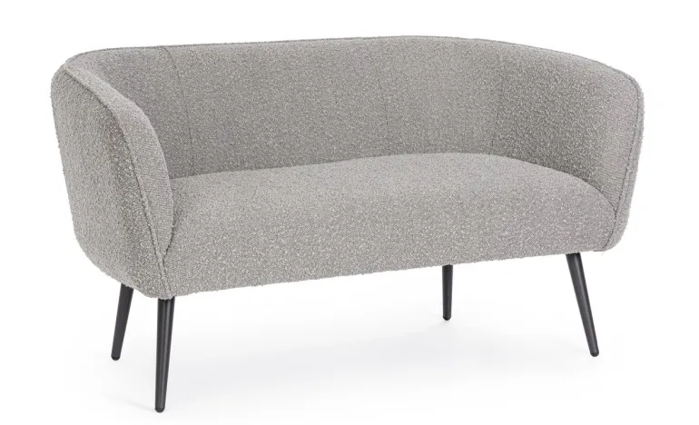 DIVANO 2 POSTI EFFETTO BOUCLE' GRIGIO - AVRIL