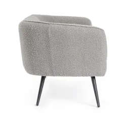 DIVANO 3 POSTI EFFETTO BOUCLE' GRIGIO - AVRIL