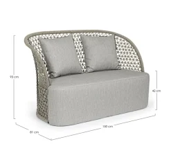 DIVANO CON CUSCINI SABBIA - CUYEN