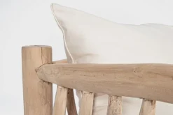DIVANO CON CUSCINO IN TEAK - SAHEL