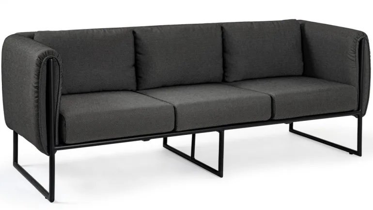 DIVANO IN ALLUMINIO ANTRACITE- PIXEL