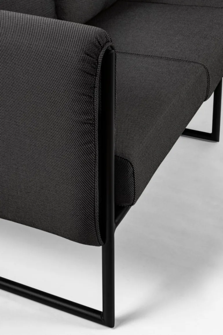 DIVANO IN ALLUMINIO ANTRACITE- PIXEL