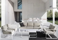 DIVANO IN ALLUMINIO BIANCO YK11 - MERRIGAN