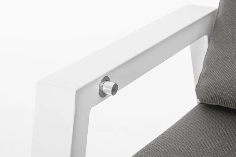DIVANO IN ALLUMINIO BIANCO JX11 - KLEDI