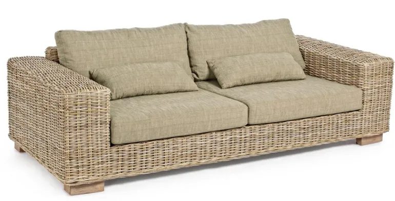 DIVANO IN FIBRE NATURALI 4 POSTI - LEANDRO