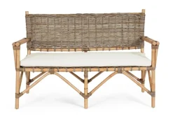 DIVANO IN FIBRE NATURALI CON CUSCINI - TARIFA