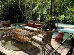 DIVANO IN FIBRE NATURALI CON CUSCINI - TARIFA