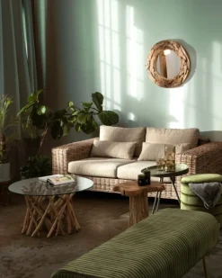 DIVANO IN FIBRE NATURALI 3 POSTI - LEANDRO