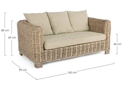 DIVANO IN FIBRE NATURALI 2 POSTI - FORTALEZA